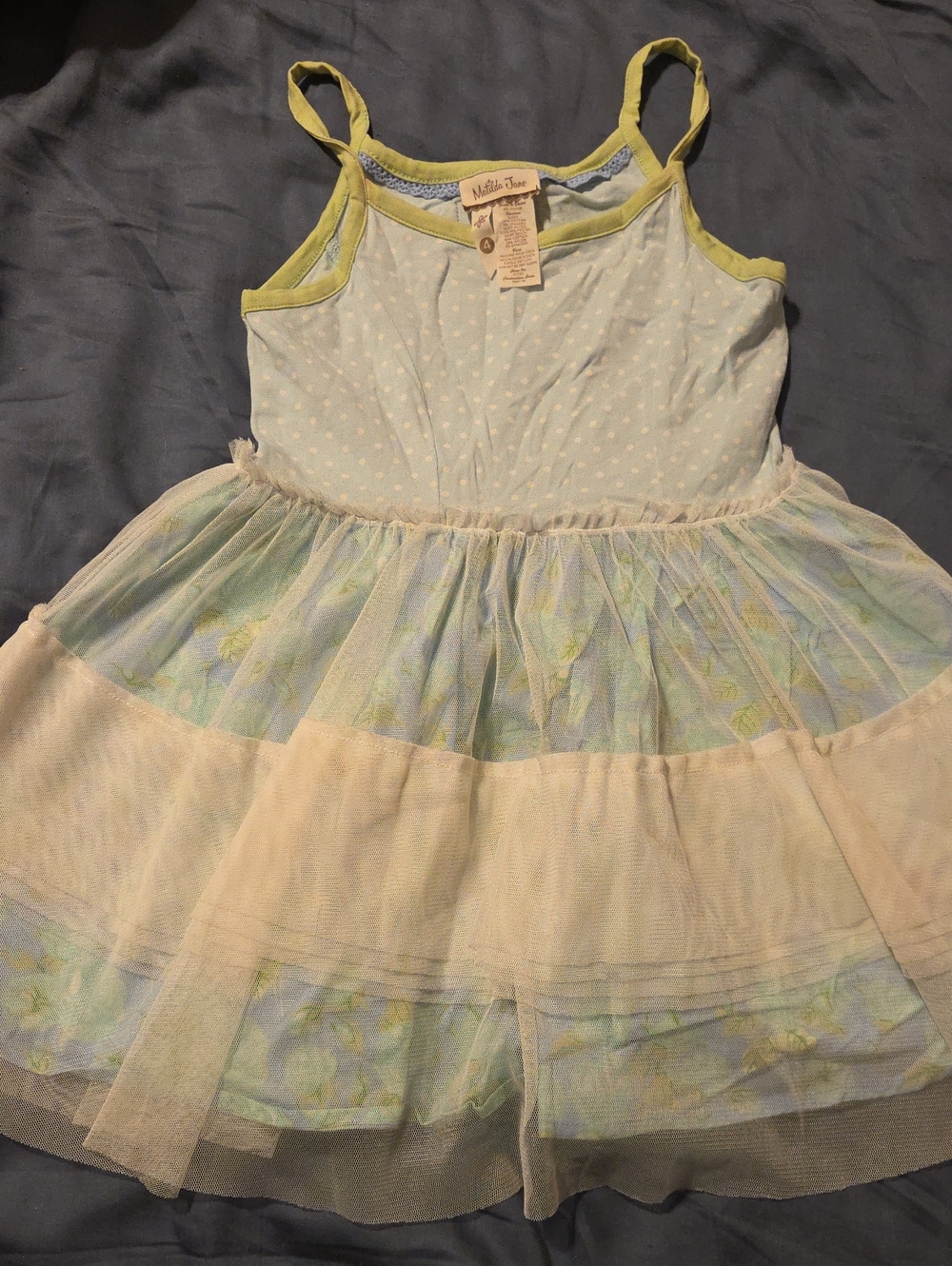Matilda Jane Pastel Blue & Cream Tulle Girls' Dress